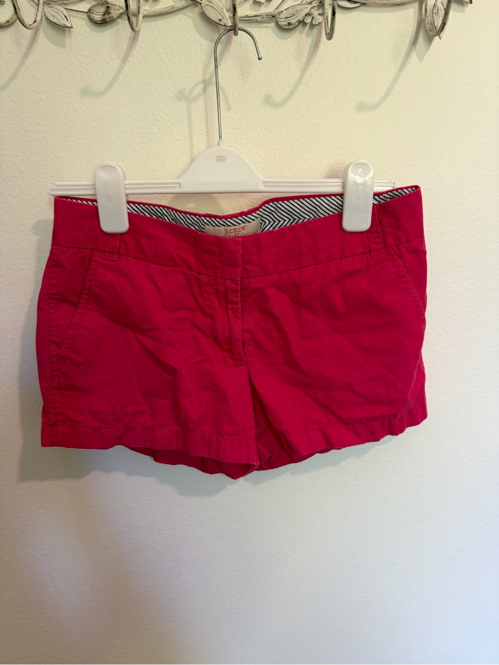 J. Crew Bright Pink Cotton Bermuda Shorts